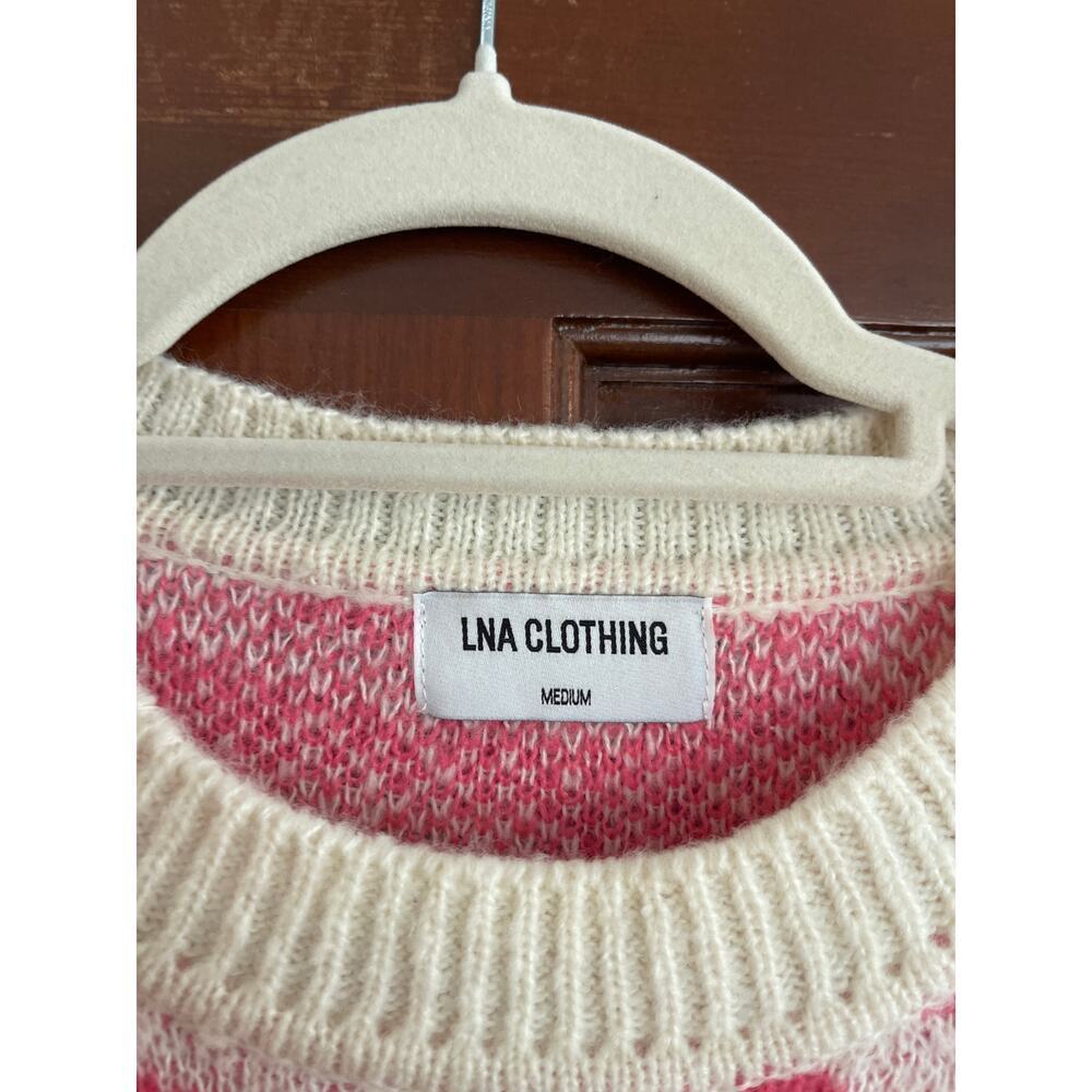 LNA ANIMAL PRINT SWEATER PINK CREAM MEDIUM - Picture 2 of 4